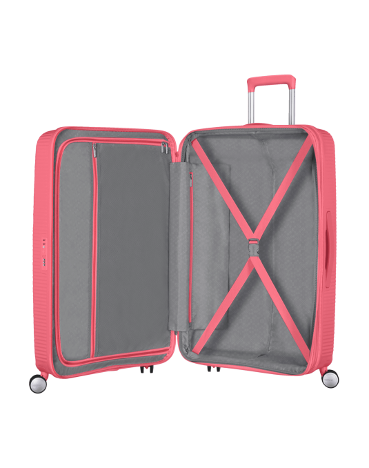 Soundbox 4-wheel 67cm medium Spinner Expandable suitcase Bass Black