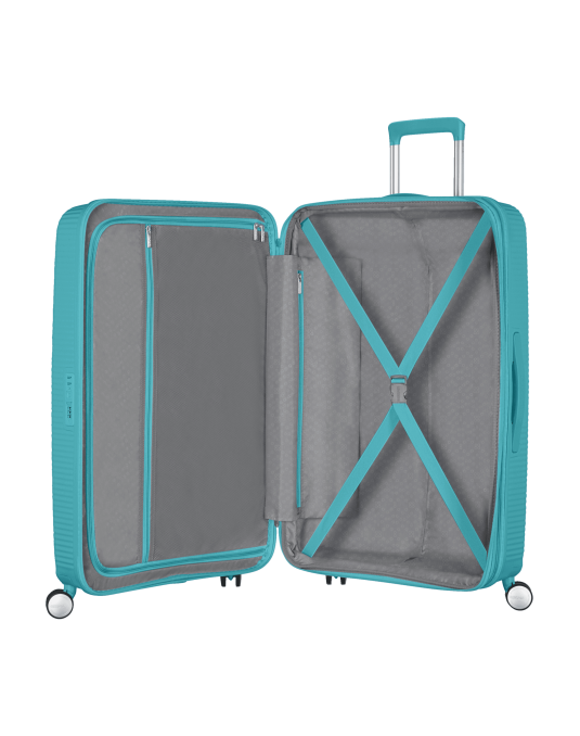 Soundbox 4-wheel 77cm large Spinner Expandable suitcase Bass Black