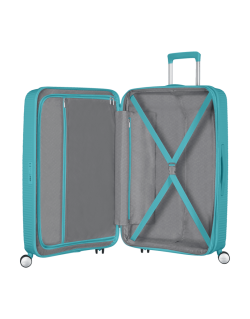Soundbox 4-wheel 77cm large Spinner Expandable suitcase Bass Black