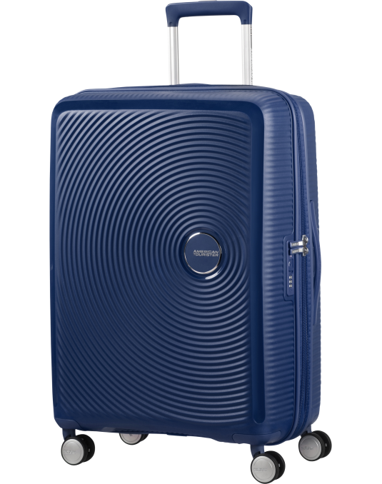 Soundbox 4-wheel 67cm medium Spinner Expandable suitcase Bass Black