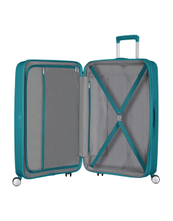 Soundbox 4-wheel 67cm medium Spinner Expandable suitcase Bass Black