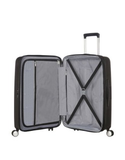 Soundbox 4-wheel 67cm medium Spinner Expandable suitcase Bass Black