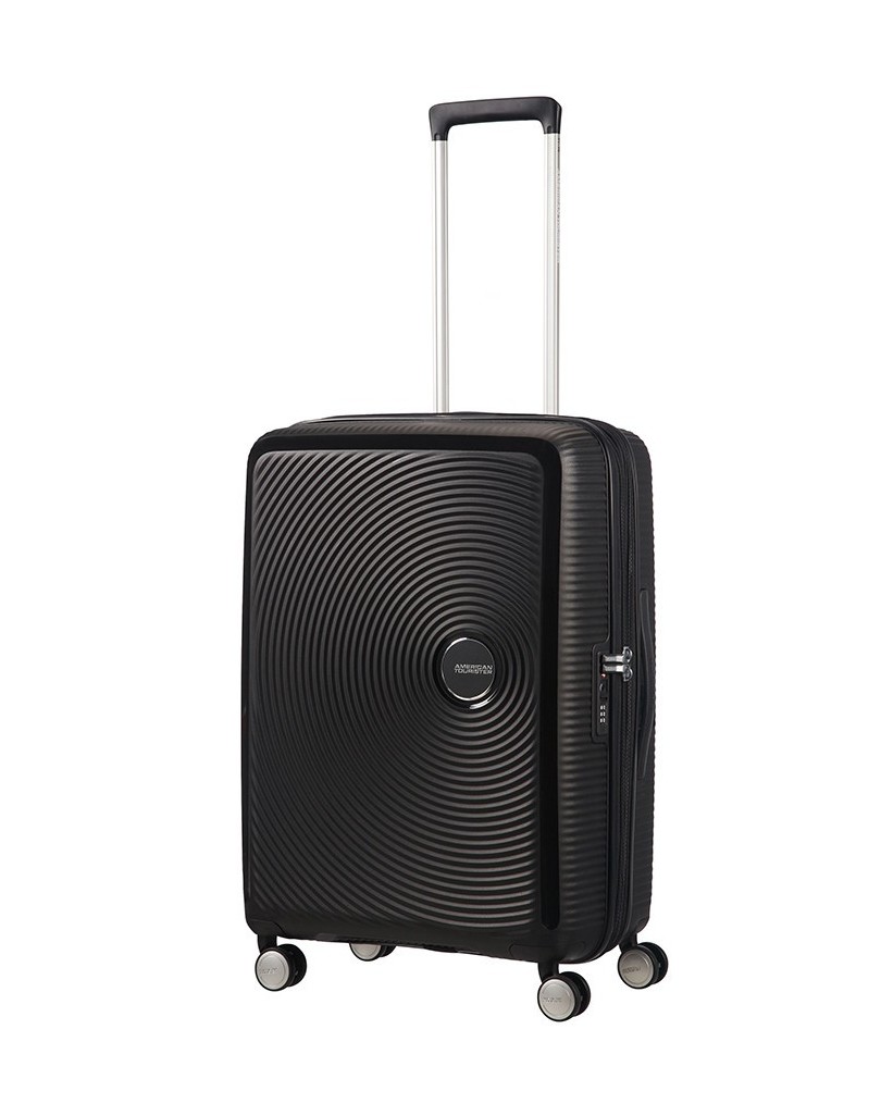 Soundbox 4-wheel 67cm medium Spinner Expandable suitcase Bass Black