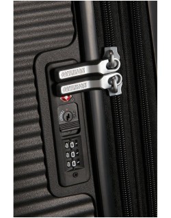 Soundbox 4-wheel 67cm medium Spinner Expandable suitcase Bass Black