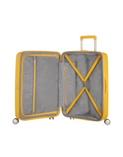 Soundbox 4-wheel 67cm medium Spinner Expandable suitcase Bass Black