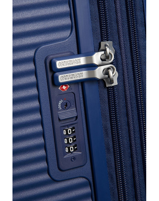 Soundbox 4-wheel 67cm medium Spinner Expandable suitcase Bass Black