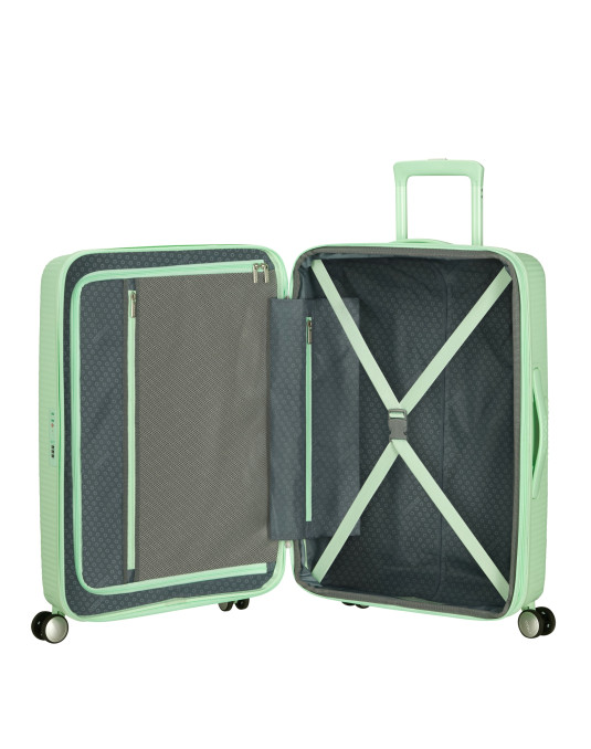 Soundbox 4-wheel 67cm medium Spinner Expandable suitcase Bass Black