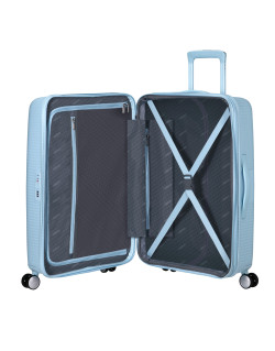 Soundbox 4-wheel 67cm medium Spinner Expandable suitcase Bass Black