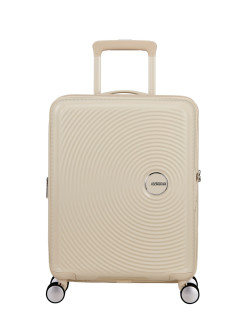 Soundbox 4-wheel cabin baggage Spinner Expandable suitcase 55x40x20/23cm Bass Black