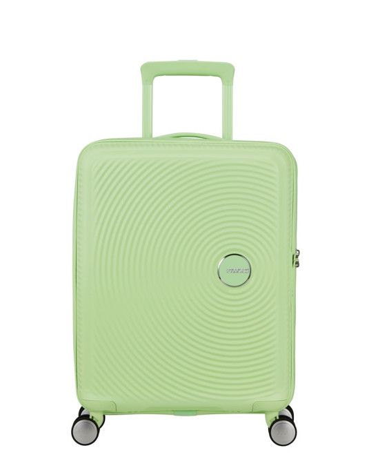 Soundbox 4-wheel cabin baggage Spinner Expandable suitcase 55x40x20/23cm Bass Black