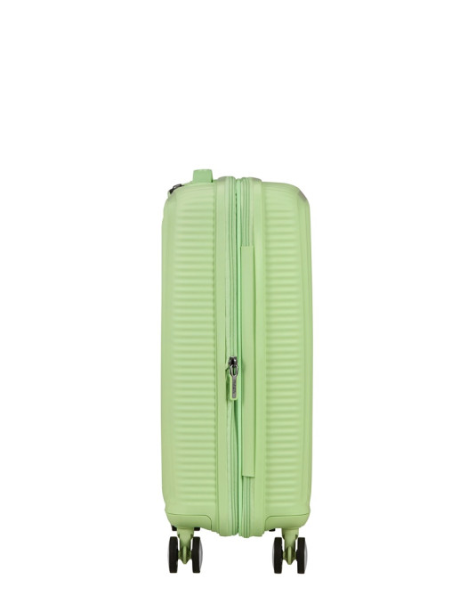 Soundbox 4-wheel cabin baggage Spinner Expandable suitcase 55x40x20/23cm Bass Black