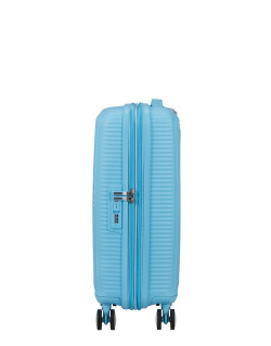 Soundbox 4-wheel cabin baggage Spinner Expandable suitcase 55x40x20/23cm Bass Black