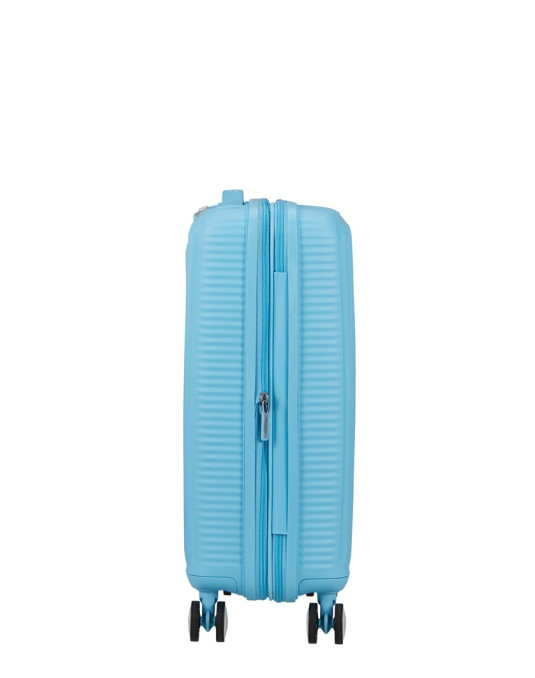 Soundbox 4-wheel cabin baggage Spinner Expandable suitcase 55x40x20/23cm Bass Black