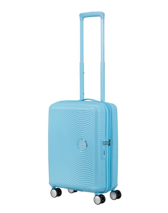 Soundbox 4-wheel cabin baggage Spinner Expandable suitcase 55x40x20/23cm Bass Black