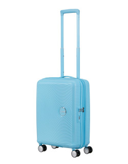 Soundbox 4-wheel cabin baggage Spinner Expandable suitcase 55x40x20/23cm Bass Black