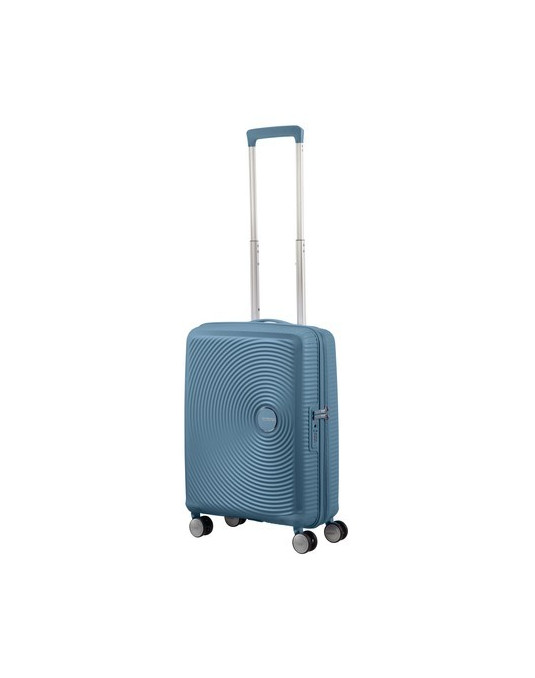 Soundbox 4-wheel cabin baggage Spinner Expandable suitcase 55x40x20/23cm Bass Black