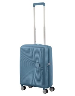 Soundbox 4-wheel cabin baggage Spinner Expandable suitcase 55x40x20/23cm Bass Black